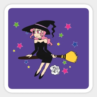 Pinkhair Witch Sticker